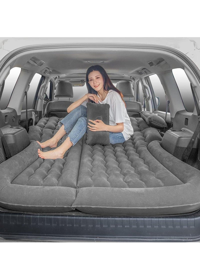 شاربدو 7-Pieces Air Mattress Inflatable Bed for Car Travel and Camping Sleep with 2 Pillows 180K Black - Image 1