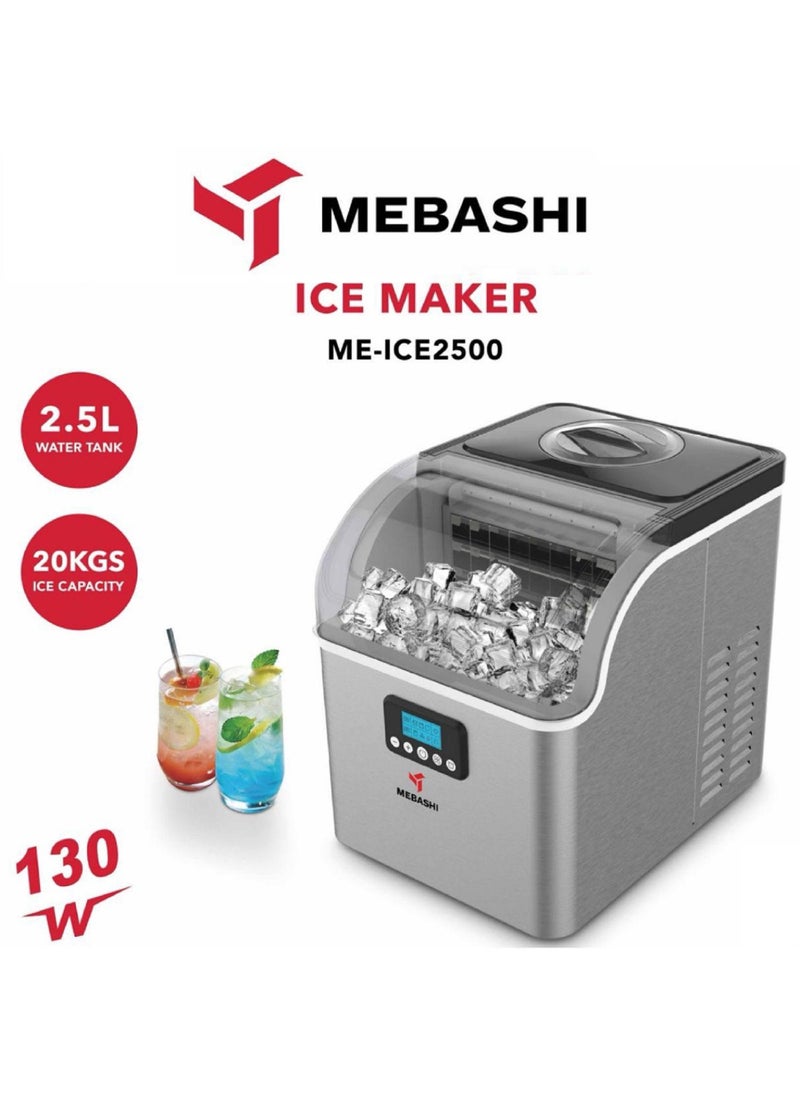 Mebashi Automatic Ice Maker 2.5 Water Tank 20Kg Ice Capacity 