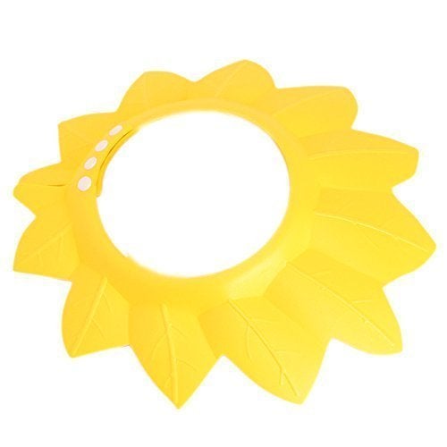 Mezon's Adjustable Flower Shaped Baby Shower Bathing Shampoo Visor Cap Hat Hair Shield - Image 1