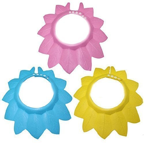 Mezon's Adjustable Flower Shaped Baby Shower Bathing Shampoo Visor Cap Hat Hair Shield - Image 2