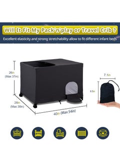 South To East South to East Pack N Play Blackout Cover, Portable Stretchy Blackout Tent for Travel Crib, Breathable Cover for Pack and Play, Blocks 90% of Light with Optimal Airflow, Blackout Pod for Baby Sleep  - Image 5