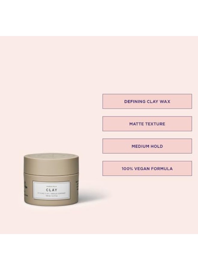 Maria Nila Minerals Clay 34 Fl Oz 100 ml Hold 35 For all Hairstyles Defining Wax Gives Matte Texture 100 Vegan SulfateParaben free - Image 3