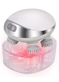 Upgrade Electric Scalp Massager with Red Light, Multifunctional Waterproof Head Massager with 88 Kneading Nodes, 4 Massage Styles, Body Massager for Hair Growth Stress Relax (White)