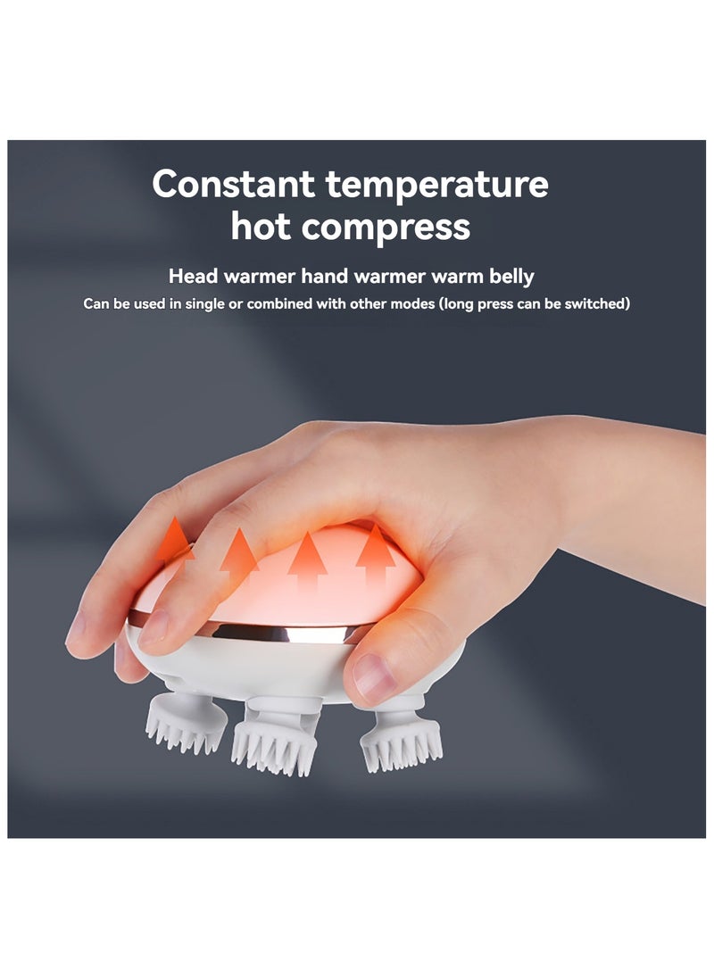 Generic - Upgrade Electric Scalp Massager with Red Light, Multifunctional Waterproof Head Massager with 88 Kneading Nodes, 4 Massage Styles, Body Massager for Hair Growth Stress Relax (White) - Image 1
