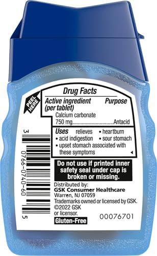 TUMS Smoothies Extra Strength Antacid Chewable Tablets for Heartburn Relief Assorted Fruit  12 Count Pack of 2 - Image 3