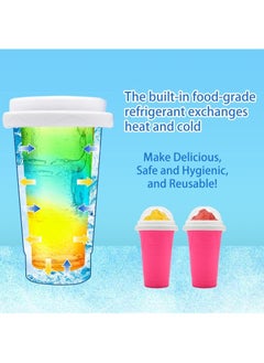 Generic Frozen Magic Slushy Cup, Smoothie Cups With Lids And Straws  - Image 4