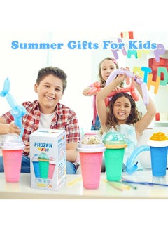 Generic Frozen Magic Slushy Cup, Smoothie Cups With Lids And Straws  - Image 2