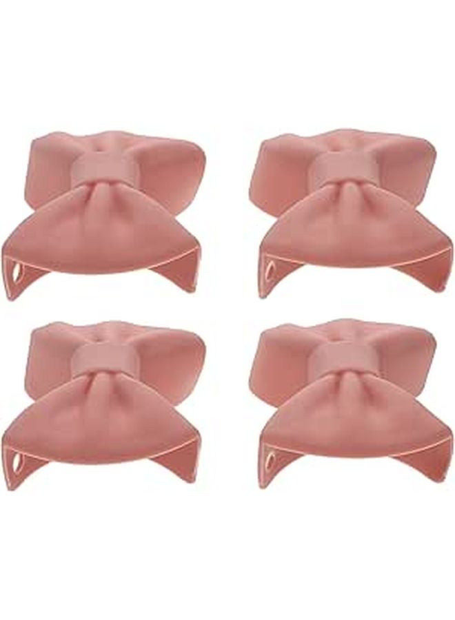 Silicone Bowknot Pot Clip Set 4Pcs Heat Insulation Anti Scalding Kitchen Accessories - Image 1