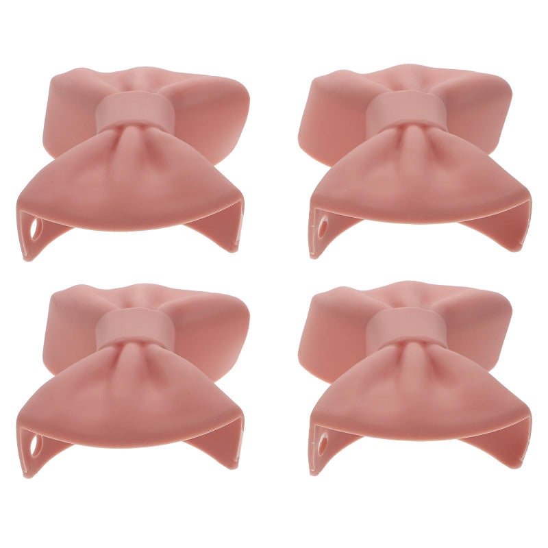 Silicone Bowknot Pot Clip Set 4Pcs Heat Insulation Anti Scalding Kitchen Accessories - Image 2