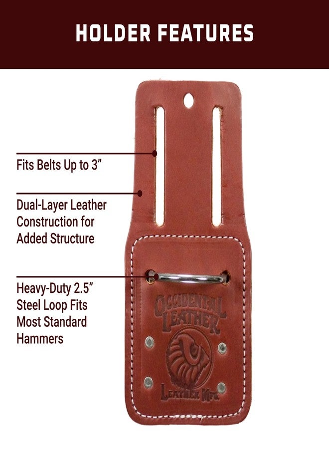 Occidental Leather حامل مطرقة جلدي غربي، أحمر أوكسي - صنع في الولايات المتحدة الأمريكية - Image 3
