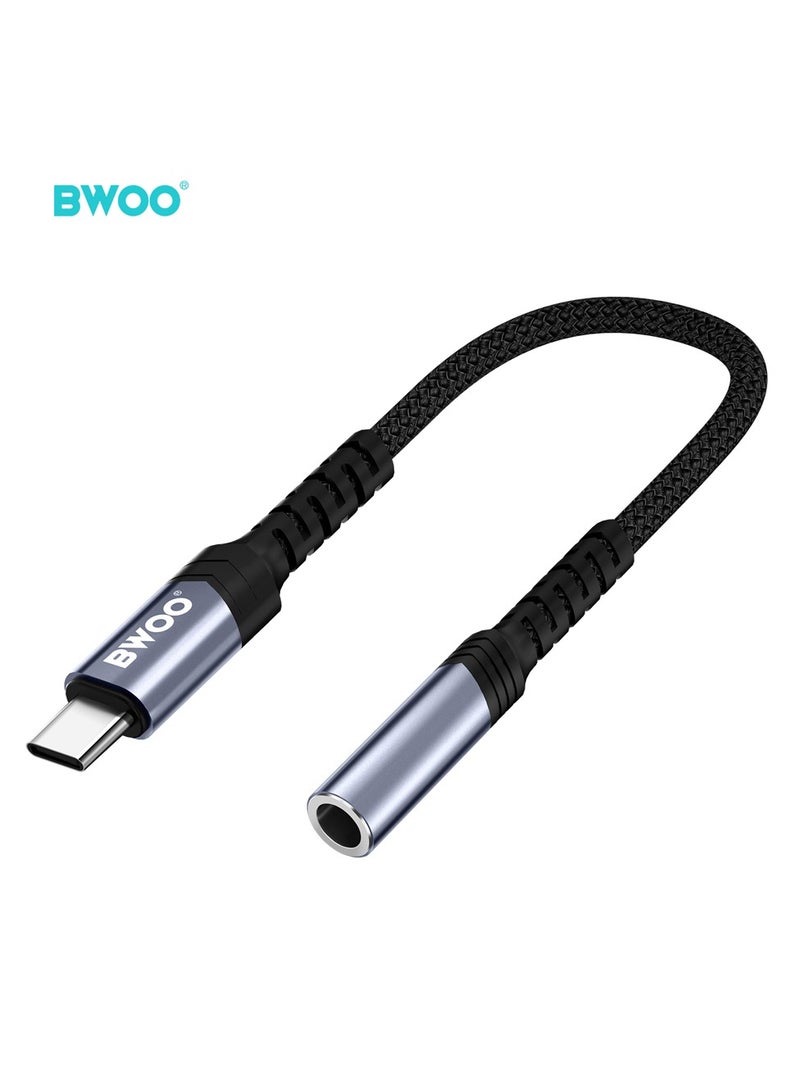 BWOO Type-C To Aux 3.5Mm Audio Cable Black - Image 2