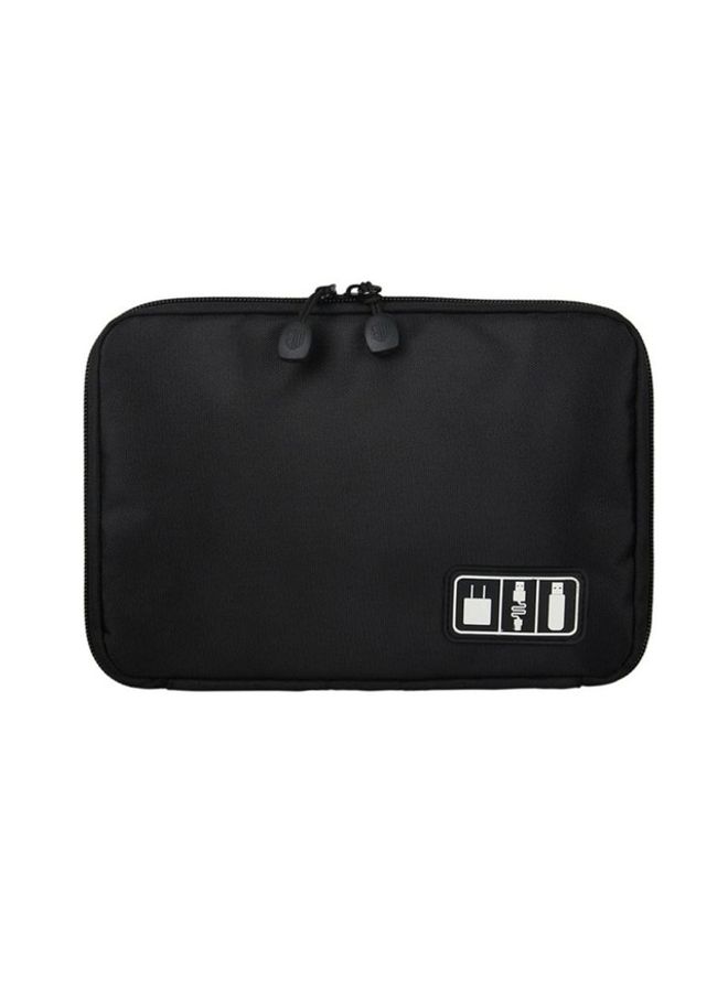 HuHa Outdoor Activities Travel Data Cable Bags Backpack SD Card Charger Zipper Bag(Black)  - Image 1