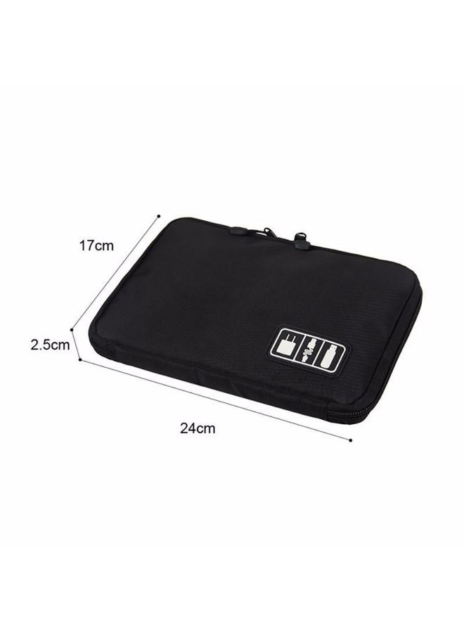 HuHa Outdoor Activities Travel Data Cable Bags Backpack SD Card Charger Zipper Bag(Black)  - Image 3