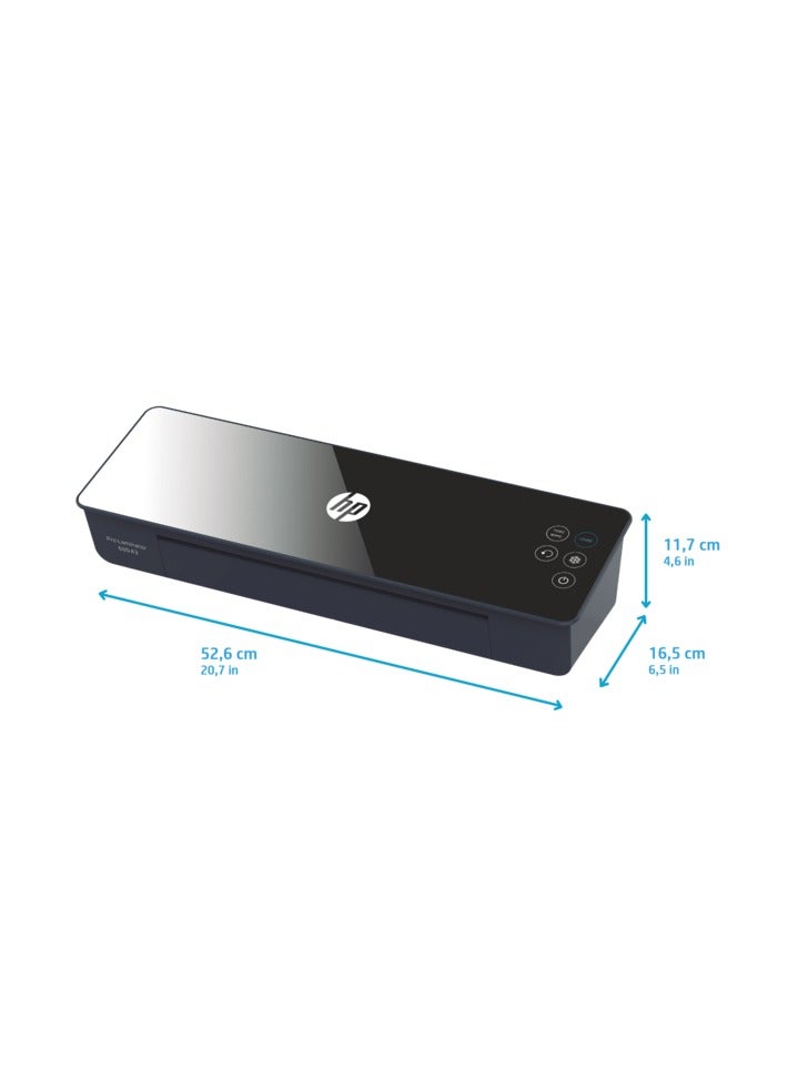 HP Pro Laminator 600 A3 Office Laminator Machines, Hot/Cold Lamination, Business Cards to A3 Sheetsl, 75/80-125mic - 3164 Black - Image 5