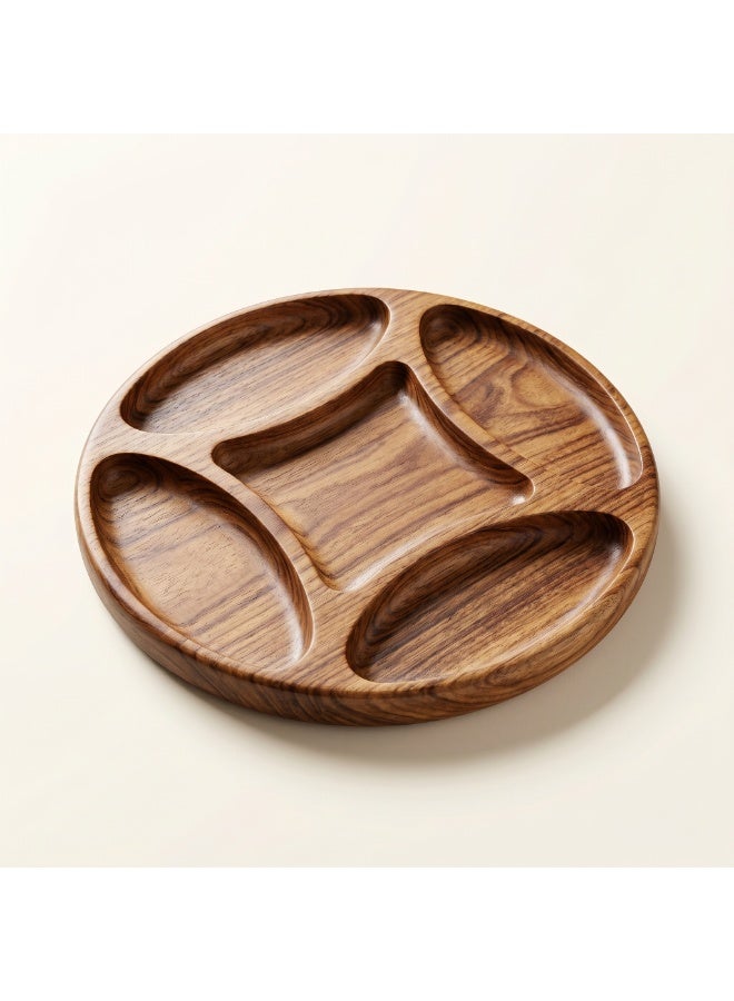 Rose Wood National Natural Sissoo Wood Round Serving Plate - Image 3
