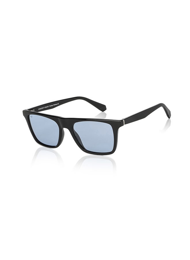 VINCENT CHASE Unisex VINCENT CHASE By Lenskart | Mirage Full Rim Wayfarer Polarized & UV Protected Sunglasses For Men & Women VC S13971 - 53mm - Black - Image 1