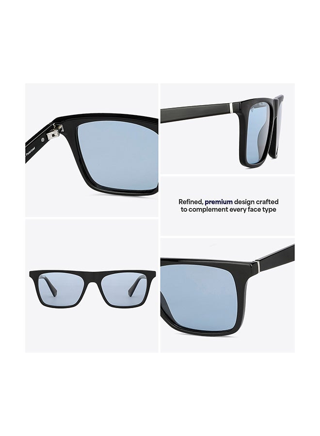 VINCENT CHASE Unisex VINCENT CHASE By Lenskart | Mirage Full Rim Wayfarer Polarized & UV Protected Sunglasses For Men & Women VC S13971 - 53mm - Black - Image 2
