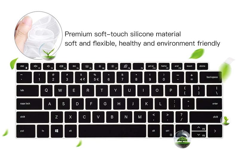 imComor Keyboard Cover for 2020 Dell New XPS 13 9300 9310 13.4 inch Laptop Keyboard Cover Protective Skin, Dell XPS 13 9300 9310 Accessories, New XPS 13 9300 9310 Standard Keyboard Skin, Black (US Layout) - Image 5