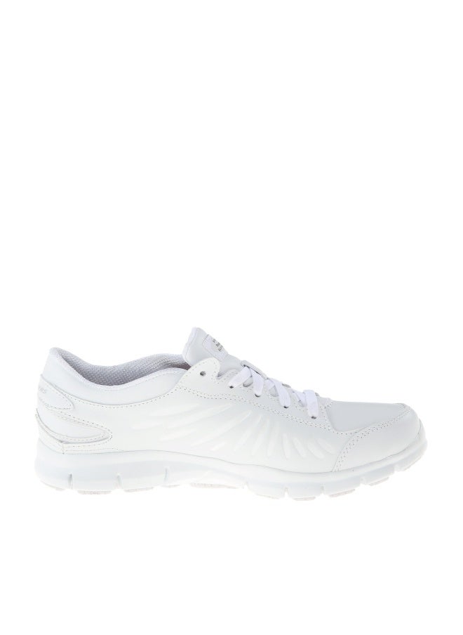 Skechers Women's Eldred Dewy Shoe, White, 7 M US - Image 1
