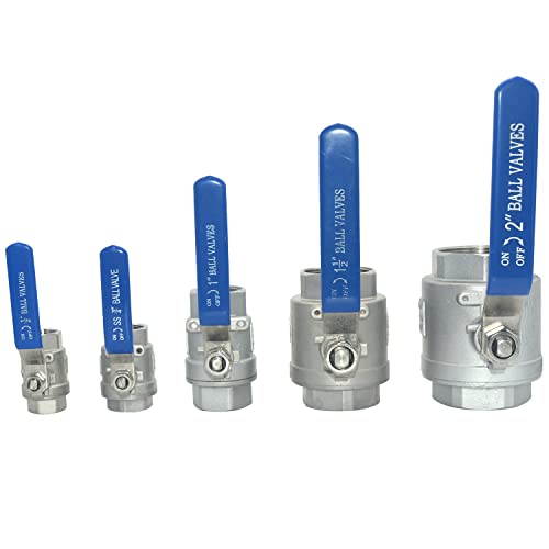 DAN SPEED 3/4" NPT Female 316 Stainless Steel Full Port Ball Valve Vinyl Handle WOG1000 - Image 5