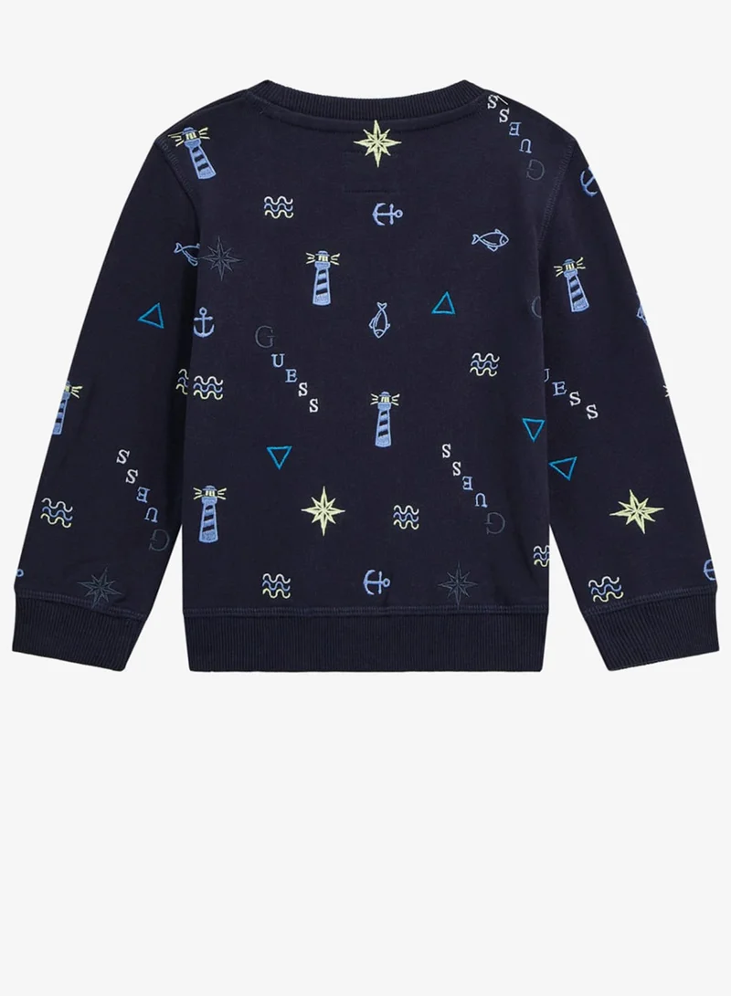 GUESS Kids Graphic Crew Neck Sweatshirt