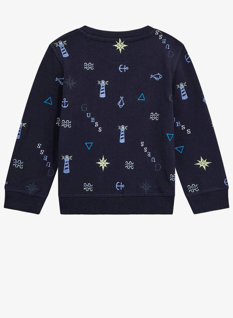 GUESS Kids Graphic Crew Neck Sweatshirt - Image 2