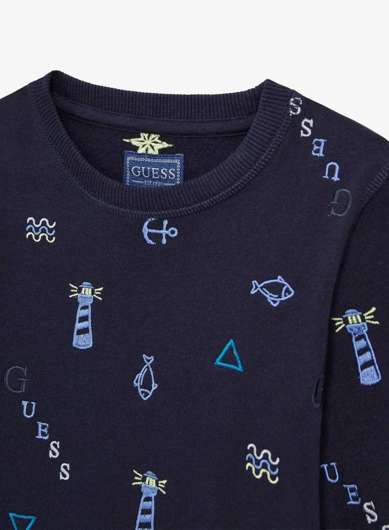 GUESS  Kids Graphic Crew Neck Sweatshirt for Men | Best Price UAE