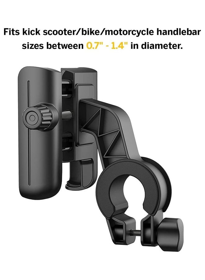 Ninebot Phone Mount, Adjustable Electric Scooter eMoped Bicycle Handlebar Phone Holder, Fits All iPhone's, 12, 11, X, iPhone 8, All Samsung Galaxy, Holds Any Phone 4-6.5 inches Cellphone - Image 3