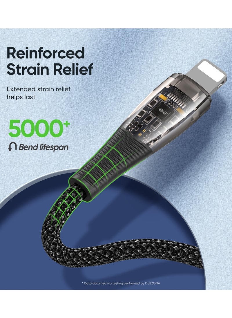 DUZZONA - iPhone Lightning Data Cable, Type USB C to Lightning PD20W Fast Charging Cable - Image 1