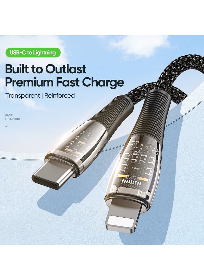 DUZZONA - iPhone Lightning Data Cable, Type USB C to Lightning PD20W Fast Charging Cable - Image 1