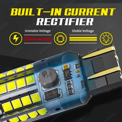 Durvient.com® Bright 44SMD BAU15S PY21W 1156 150° Cross/Angled Pin LED for Car Bike Turn Signal Indicator (1 Pair, Amber) - Image 4