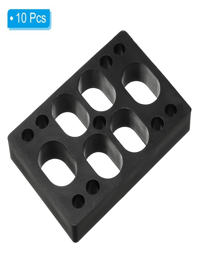 PATIKIL 1/2"(12mm) Skateboard Riser Pads, 10 Pcs Plastic Skateboard Riser Pads Angled Wedge Shock Pads for Skateboard Truck, Black - Image 3