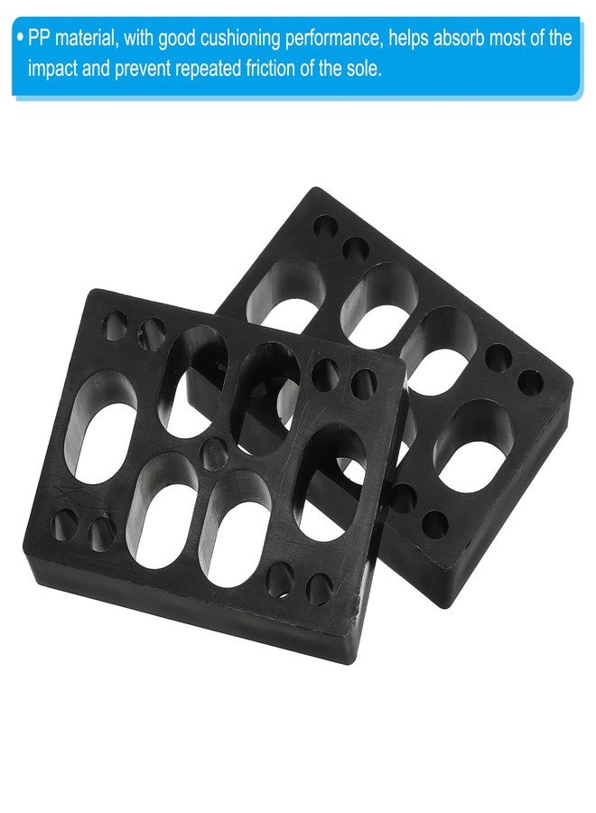 PATIKIL 1/2"(12mm) Skateboard Riser Pads, 10 Pcs Plastic Skateboard Riser Pads Angled Wedge Shock Pads for Skateboard Truck, Black - Image 4