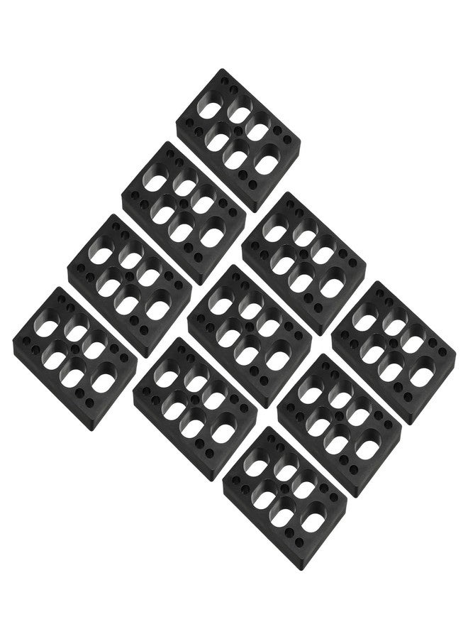 PATIKIL 1/2"(12mm) Skateboard Riser Pads, 10 Pcs Plastic Skateboard Riser Pads Angled Wedge Shock Pads for Skateboard Truck, Black - Image 1