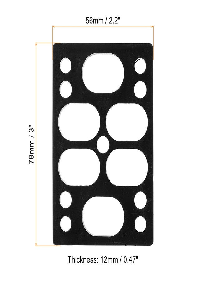 PATIKIL 1/2"(12mm) Skateboard Riser Pads, 10 Pcs Plastic Skateboard Riser Pads Angled Wedge Shock Pads for Skateboard Truck, Black - Image 2