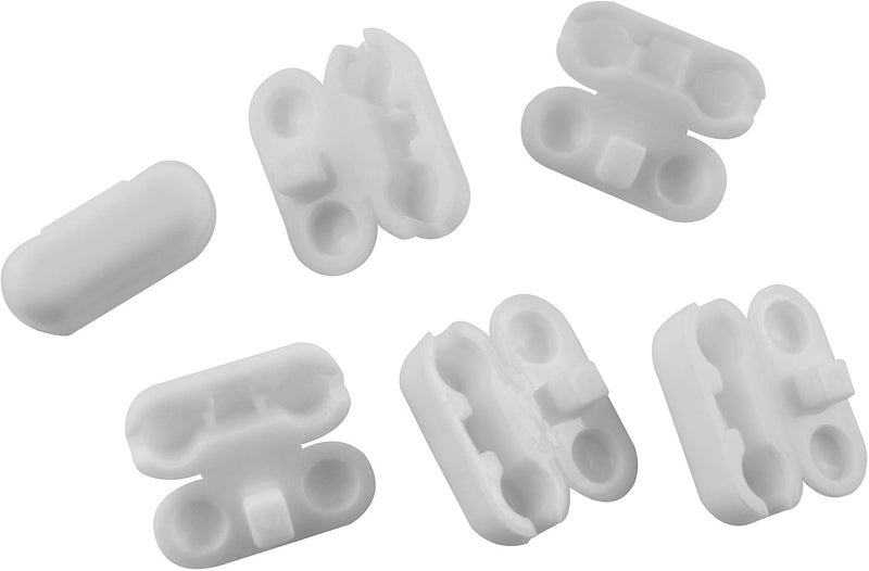 AXLIZER 20pcs Plastic Beaded Chain Connector, Vertical Roman Roller, Ball Chain, Wire Connector, Fixing Clip, Blind Ball Chain Cord Connector Clips White - Image 4