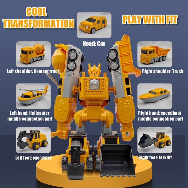 Sprstar Magnetic Transform Engineering Car Assembled Toys,Toy Construction Vehicles with Storage Box,Magnetic Blocks for Kids Age 3-5 4-8 Outdoor Toddler Activities Toys(Engineering Series-35 Pcs) - Image 3