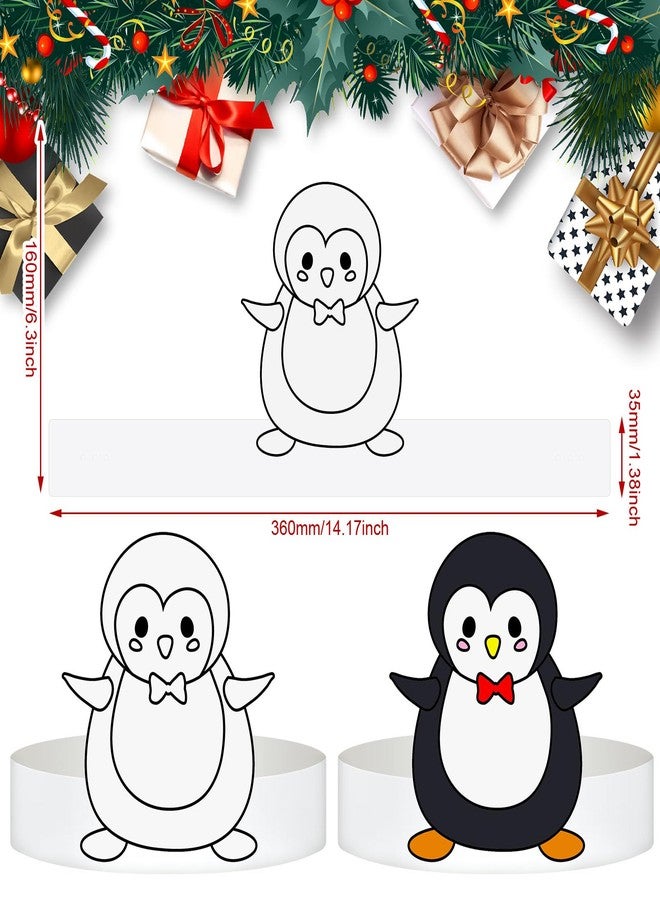 زانماي مجموعة أدوات حرفية من زانماي، 48 قطعة، عصابات رأس للعطلات، تيجان ورقية، قبعات حفلات فنية للأطفال، لوازم أنشطة تلوين خاصة بهم (سانتا كلوز لعيد الميلاد) - Image 3