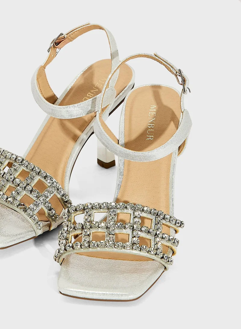منبور Ankle Strap High Heel Sandals