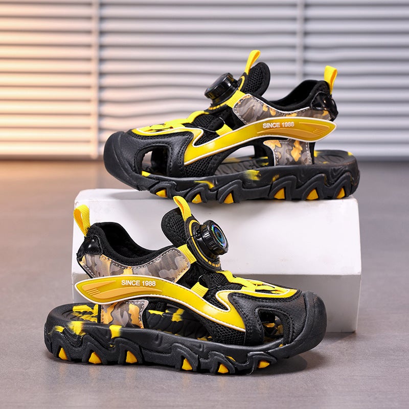Children'S Sandals Summer Boys' Shoes Primary School Students Soft Sole Anti-Slip Boys Baotou Sports Beach Shoes - Image 3