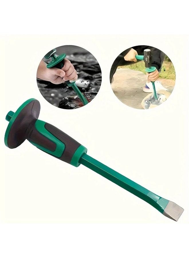 Type 2 Chrome Vanadium Steel Masonry Chisel with Protective Handle Sharp Durable Alloy Cement Carving Peeling Breaking Woodworking Tool - Image 5