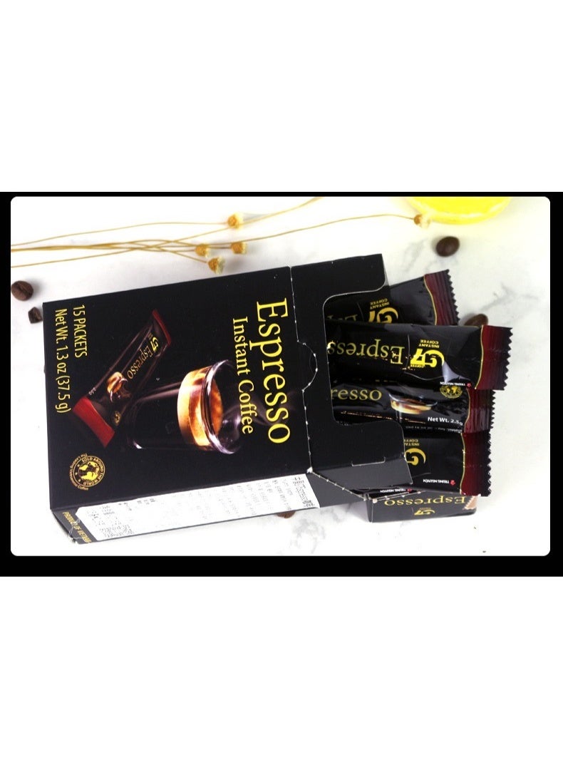 جي7 باور قهوة إسبريسو G7، 15 قطعة، 37.5 غرام (15 × 2.5 غرام)، خالية من السكر والحليب، إسبريسو أسود مركز، فيتنام - Image 2