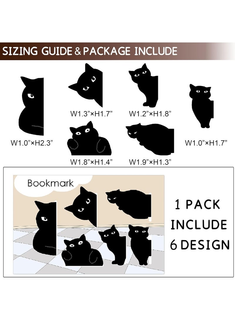 Magnetic Bookmarks - 6 Pieces Assorted Cute Book Markers Clip Set for Women Teachers Students Book Lovers Reading, for School Office Home Supplies, Kawaii Cat Magnet Page Markers - Image 5