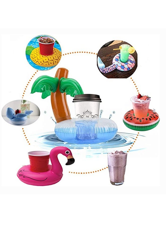 Generic - 4 Pcs Glitter Confetti Inflatable Drink Holder, Pool Party Pool Floats Cup, Decoration Fun Bath Shower Toys, on Water Floating Coasters Cup, Summer Pool Party Supplies - Image 1