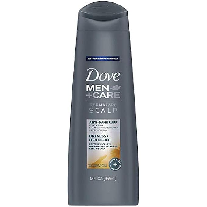 Dove MEN + CARE DERMACARE SCALP - ANTI-DANDRUFF SHAMPOO + CONDITIONER 2 IN 1 - DRYNESS + ITCH RELIEF - NET WT. 12 FL OZ (355 ML) PER BOTTLE - PACK OF 2 BOTTLES - Image 2