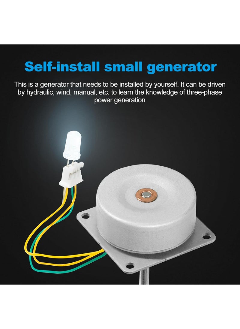 Jadeshay Jadeshay 3 Phase AC Generator 324V 011A Hydraulic Wind Manual Driven Teaching Tool Mini Alternator DIY Kits AC Three Phase  - Image 2