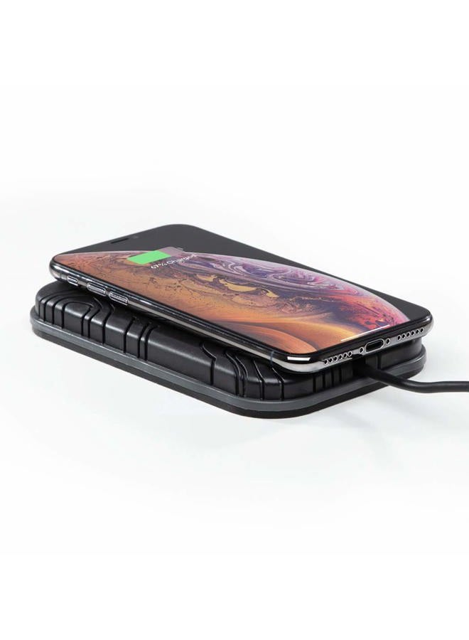 Numi 10 W Fast Charge Wireless Charging Grip Pad Plus - Wireless Car Charger and Phone Holder for Car - Qi Wireless Charger Sticks to All Automotive Dashboards – Simplest Car Phone Mount Available (Black) - Image 1