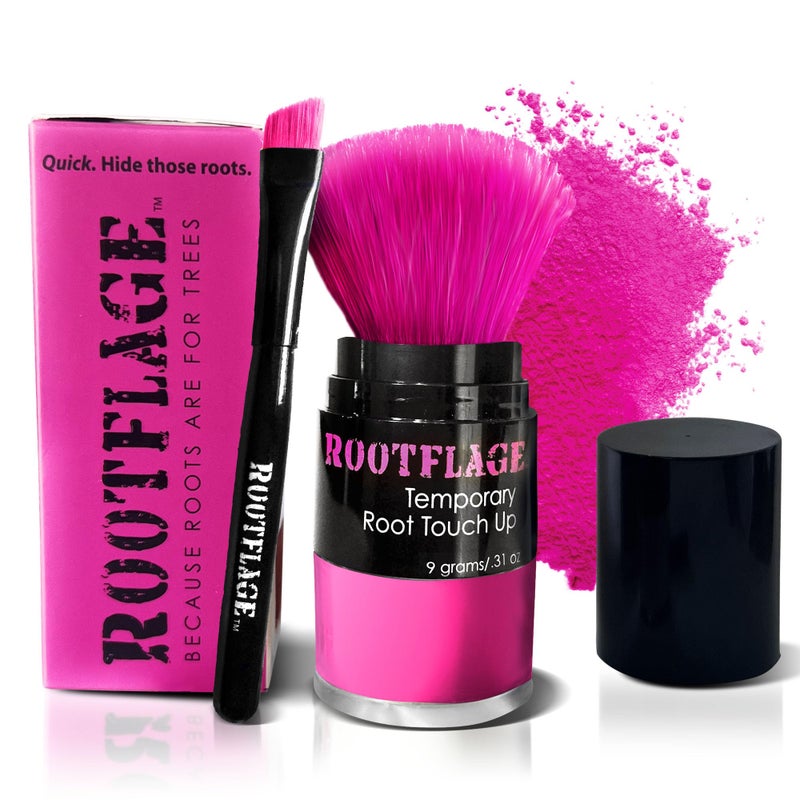 Rootflage Temporary Hair Dye Pink Colored Hair  Shampoo Out Pink Color Powder Works on Dark Hair 01 Pink Parade
