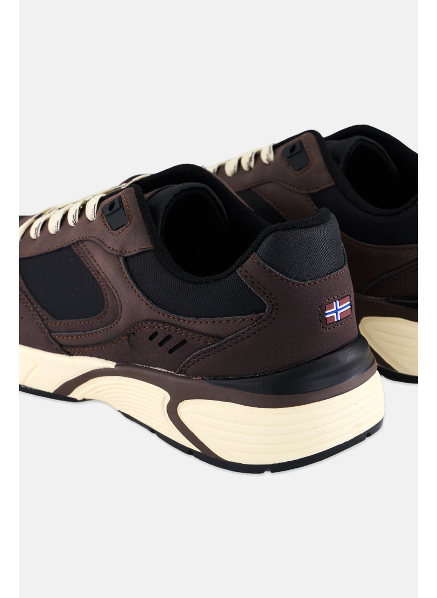 Nordland - Men Lace Up Casual Shoes, Dark Brown - Image 1