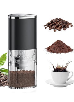 OULIYO Coffee Grinder,Portable Electric Coffee Grinder, Capacity 30g, Ceramic Conical Burr Grinder with Multiple Grind Settings, Mini Coffee Bean Grinder for Home, Travel, Office (Black)  - Image 1
